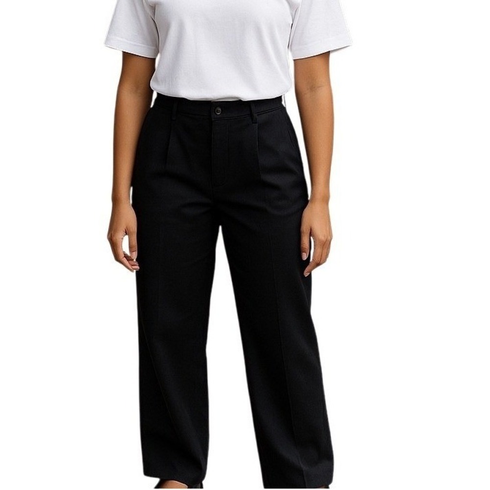 Briggs New York Black Dress Pants Career Wear Office Elastic Comfort Fit Size 14